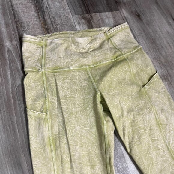 Lululemon Athletic Fast & Free HR Yoga Pants Ice Wash Hazel Green Women’s Sz 6 - Picture 3 of 10